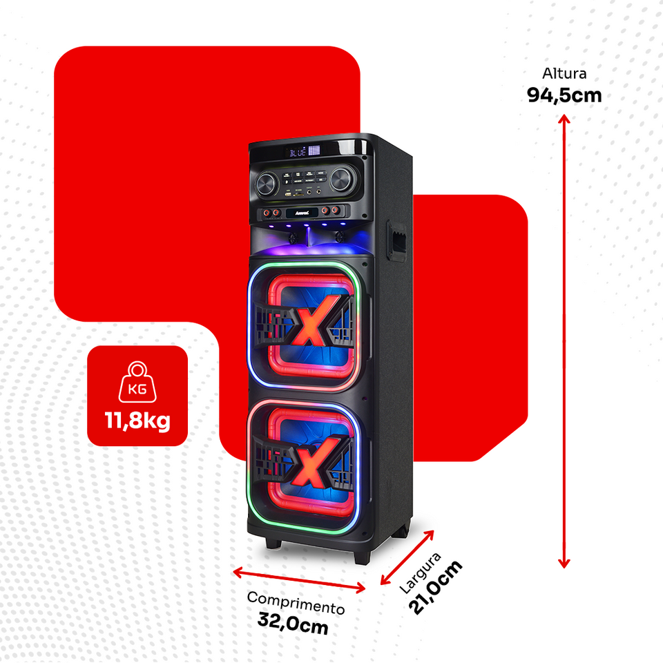 ATX 2108 Quadradinho Torre de Som