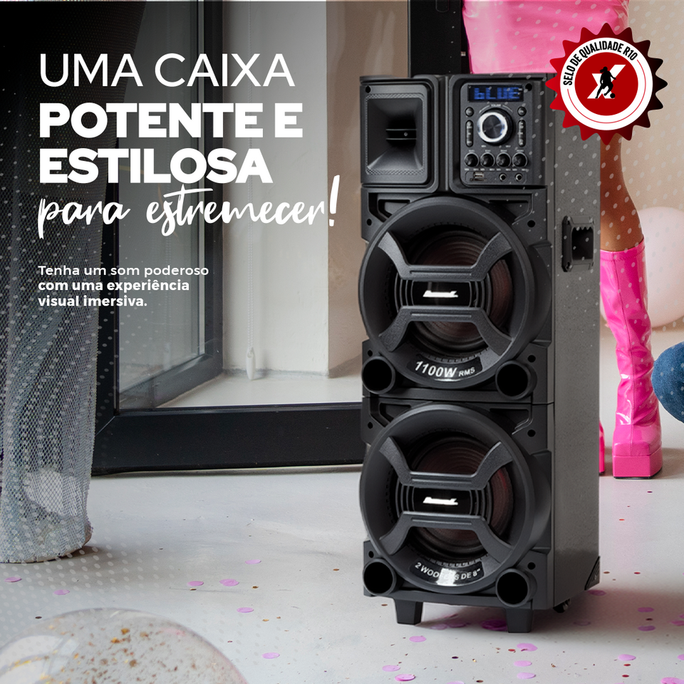 Double 8 Black ACA 1101 Amplified Speaker Box