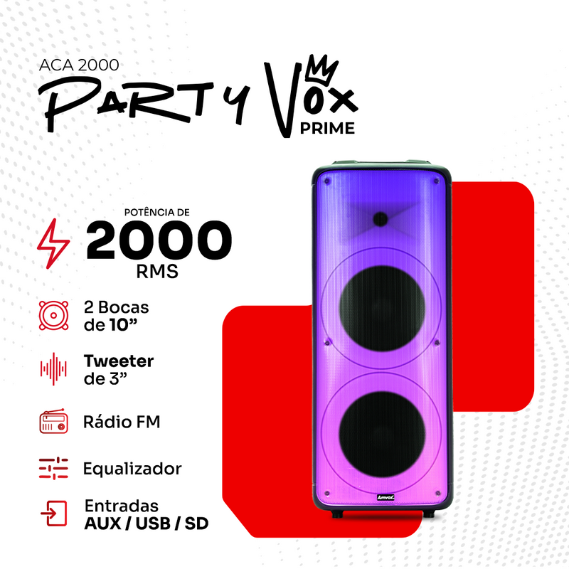Caixa Amplificada ACA 2000 Party Vox