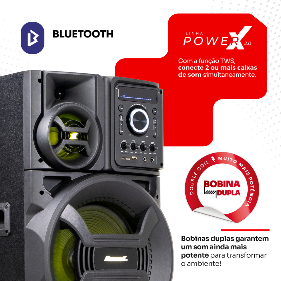 Caixa Amplificada Pesadão Black ACA 2201