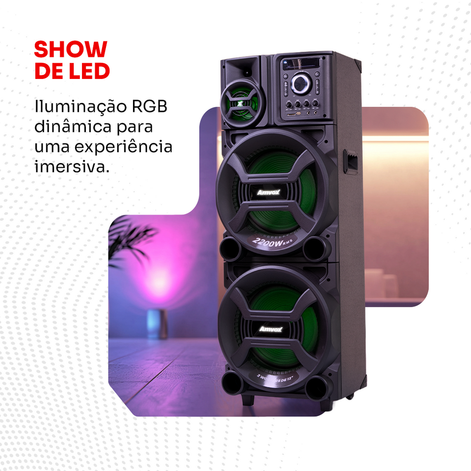 Caixa Amplificada Pesadão Black ACA 2201