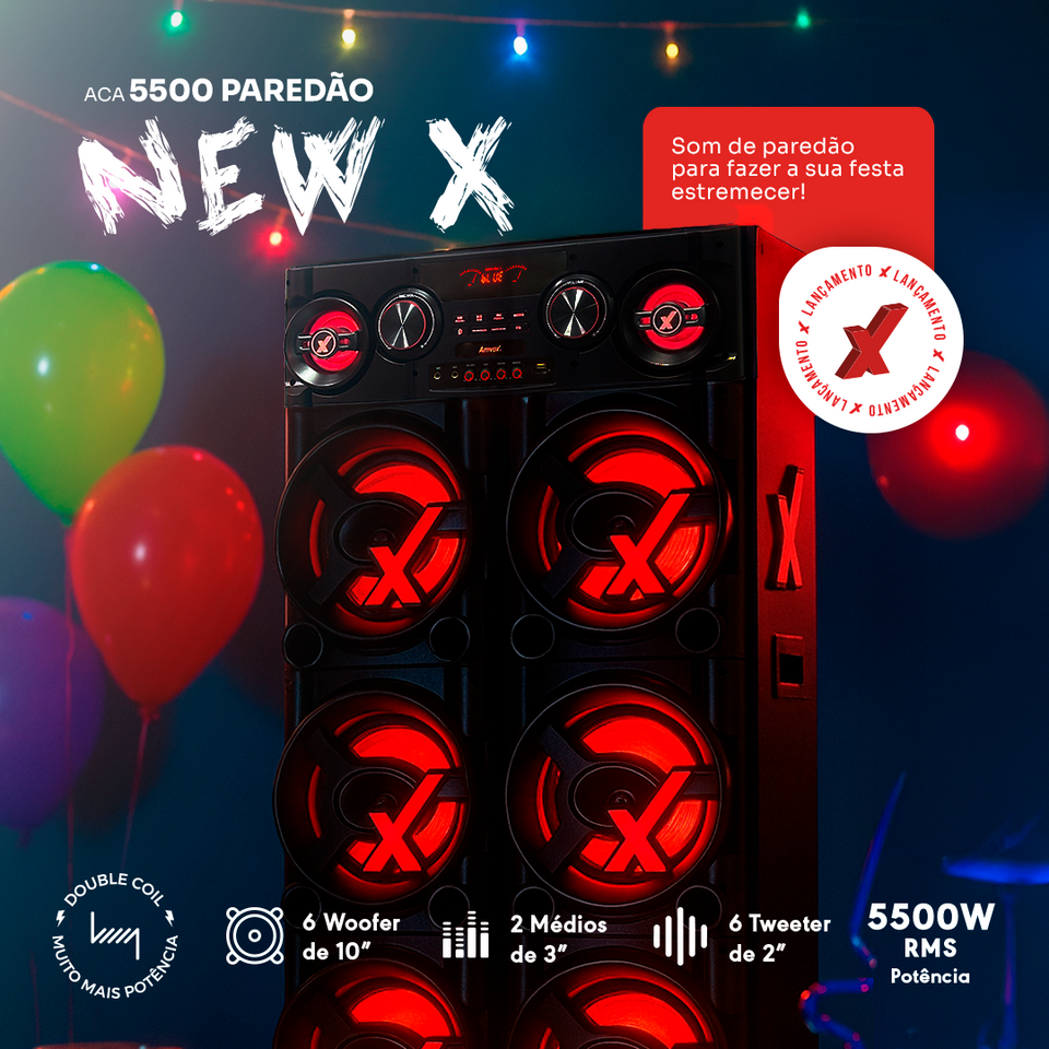 ACA 5500 Paredão NewX Sound Tower – Amvox