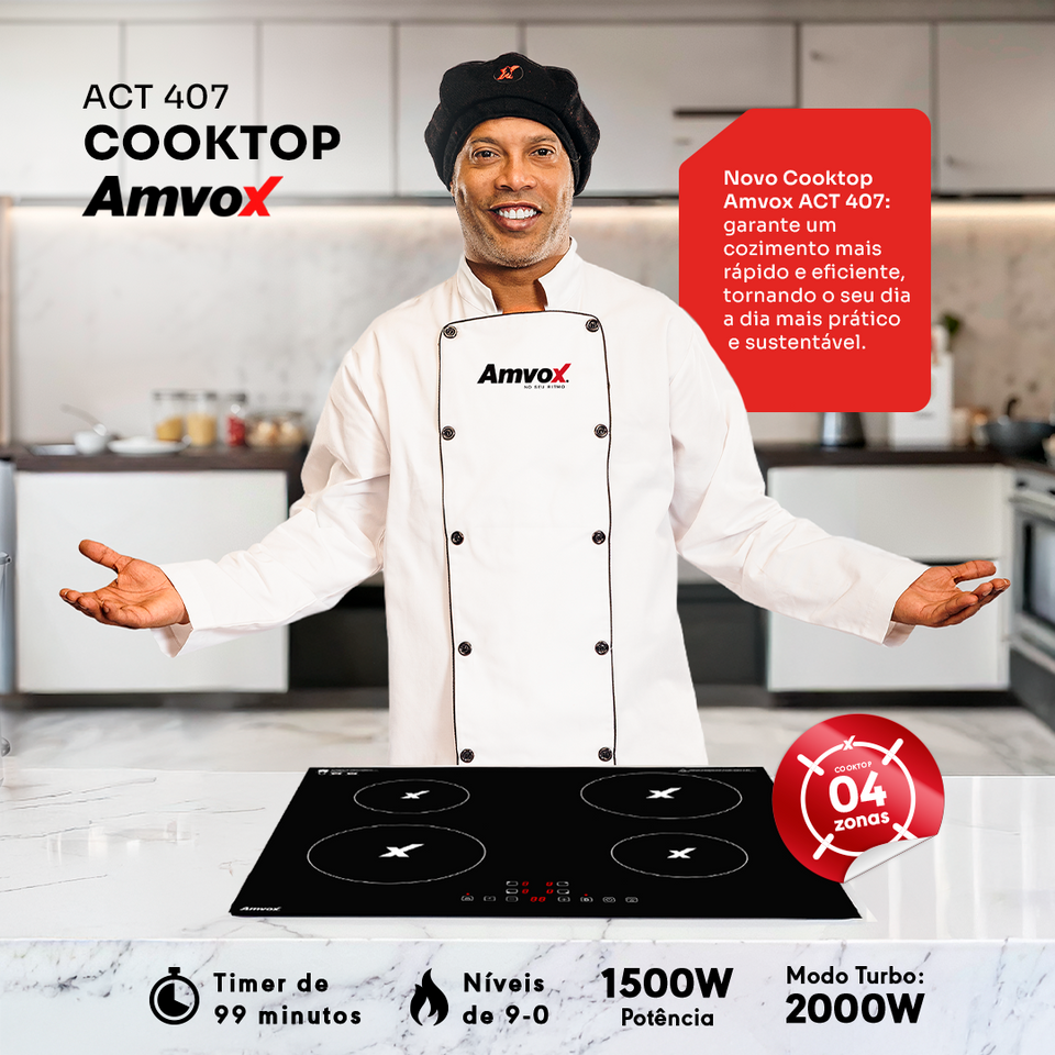 Cooktop por Indução 4 Bocas ACT 407