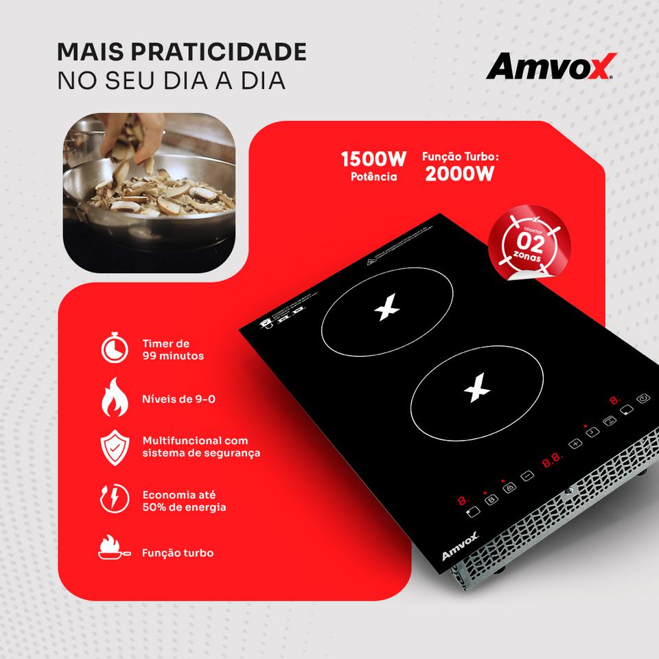Cooktop por Indução 2 Bocas ACT 204