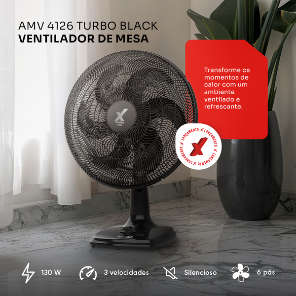 Ventilador De Mesa Turbo AMV 4126