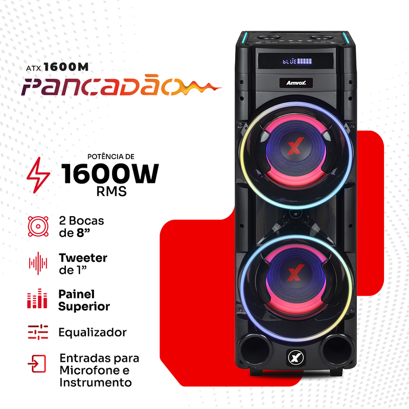 ATX 1600M Pancadão Torre de Som